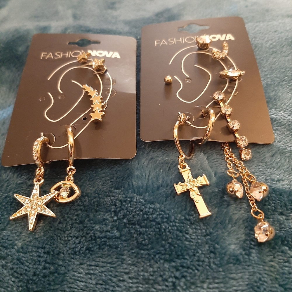 Fashion Nova TWO Ear Cuff Sets